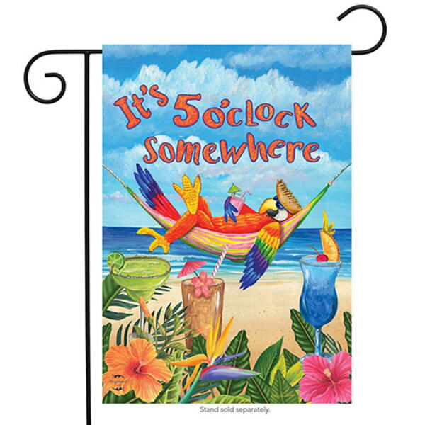 Briarwood Lane 5 O'Clock Parrot Garden Flag - image 