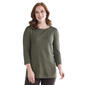 Womens Birch 3/4 Sleeve Zip Shoulder Pullover Sweater - image 1