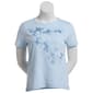 Petite Bonnie Evans Short Sleeve Tonal Floral Tee - image 1