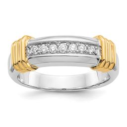 Mens Gentlemens Classics(tm) 14kt. Two Tone 1/4ctw. Diamond Ring