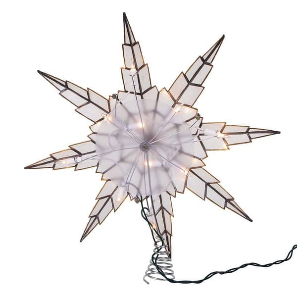 Kurt S. Adler 15in. Capiz Silver Star Tree Topper