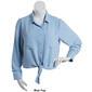 Juniors Plus Bethany Tie Front Casual Button Down - image 4
