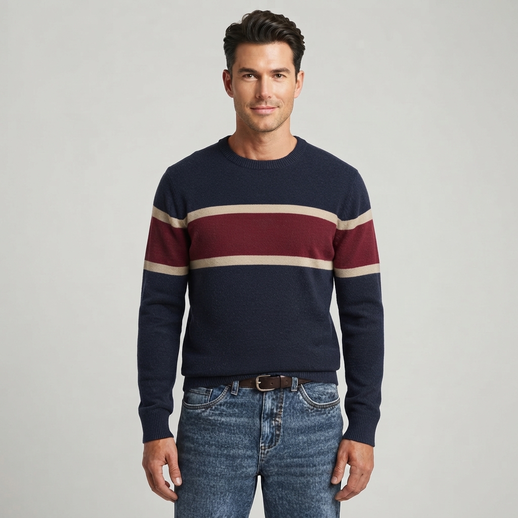 Mens Chaps Stripe Crew Sweater