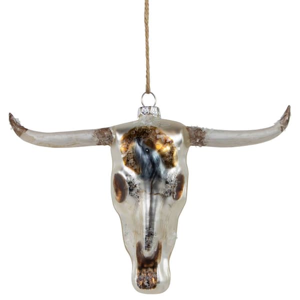 Northlight Seasonal 5.5in. Longhorn Glass Christmas Ornament