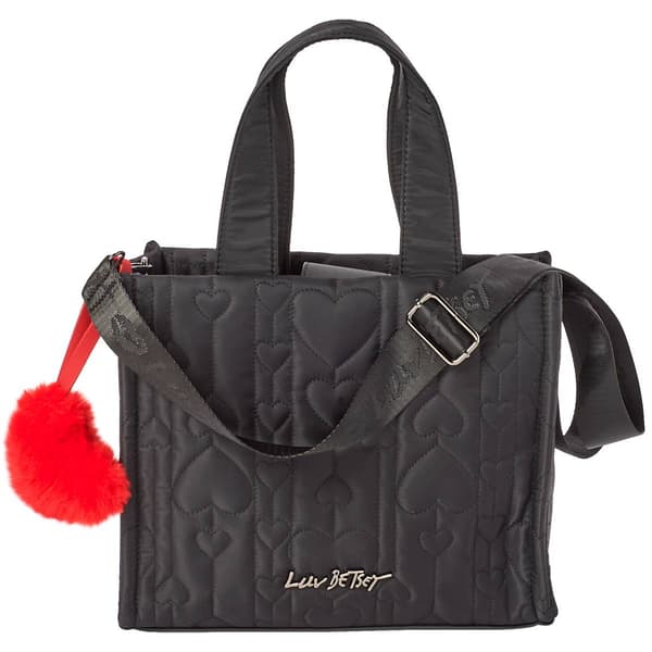 Luv Betsey by Betsey Johnson Quilted Heart Mini Tote - image 