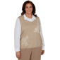 Plus Size Alfred Dunner Union Square Floral Two in One Blouse - image 1
