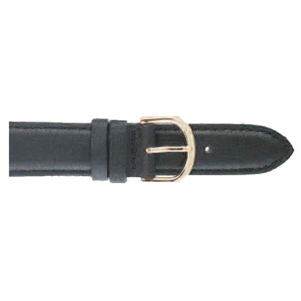 Unisex Watchbands 2 Go Long Padded Calfskin Black Watchband - image 
