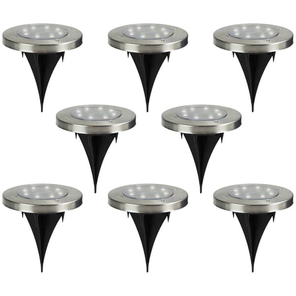 Northlight Seasonal Solar Powered LED Pathway Markers - Set of 8 - image 