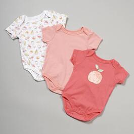 Baby Girl &#40;NB-9M&#41; Mini Hop 3pk. Short Sleeve Fruit Bodysuits