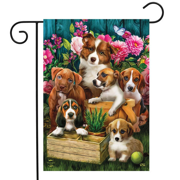 Briarwood Lane Garden Dogs Garden Flag - image 