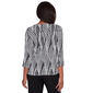 Womens Alfred Dunner Opposites Attract Knit Swirl Texture Blouse - image 2