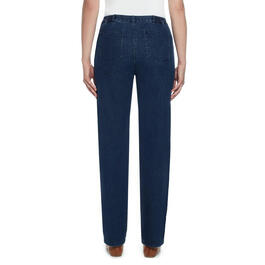 Petite Ruby Rd. Key Item Classic Fly Front Side Elastic Jeans