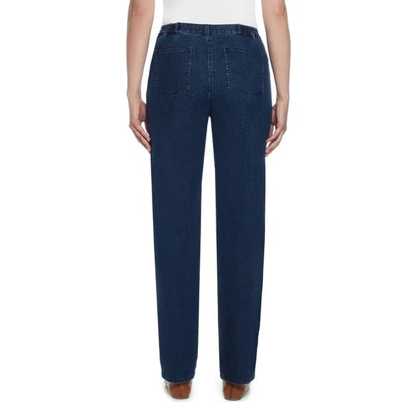 Petite Ruby Rd. Key Item Classic Fly Front Side Elastic Jeans - Boscov's