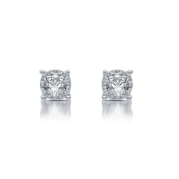 Diamond Classics&#40;tm&#41; 10kt. Yellow Gold 1/10ctw. Stud Earrings - image 