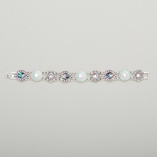 Napier Silver-Tone & Blue Stone Flex Link Bracelet