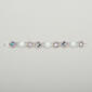 Napier Silver-Tone & Blue Stone Flex Link Bracelet - image 1