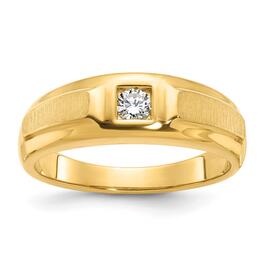 Mens Diamond Classics&#40;tm&#41; 10kt. Gold IBGoodman Center Diamond Ring