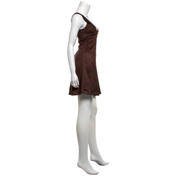 Juniors Derek Heart Suede Fit & Flare Dress with Hardware