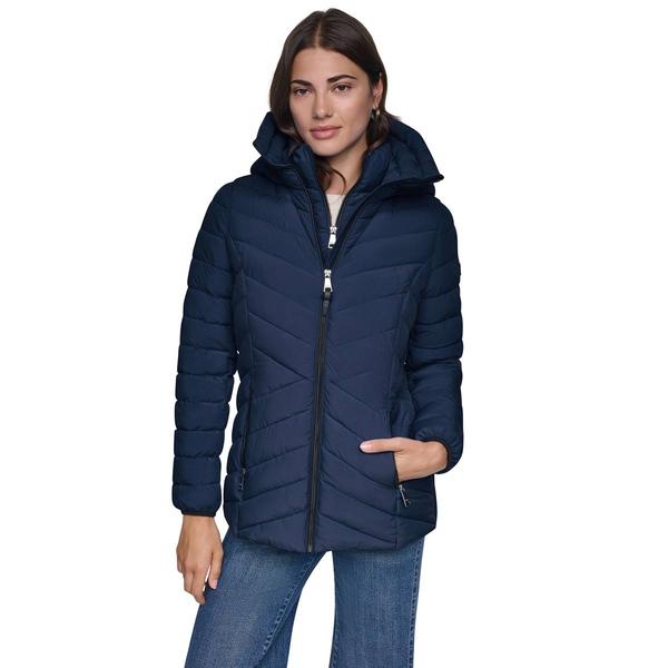 Womens DKNY Stretch Puffer Jacket