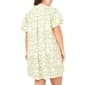Plus Size MSK Short Puff Sleeve Leaf Cotton Poplin Shirtdress - image 2