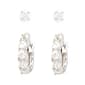 Gianni Argento White Sapphire Stud and Hoop Earrings Set - image 1