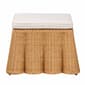 bali & pari Palm Bohemian Honey Scallop Rattan Ottoman - image 2