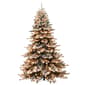 Puleo International 7.5ft. Flocked Royal Spruce Christmas Tree - image 1