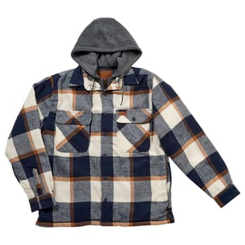 Mens Mountain Ridge® Flannel Tik Tok Jacket - Blue/Tan - Boscov's