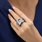 Womens Guess Silver-Tone Sunray Dial Ring Watch - GW1025L1 - image 4