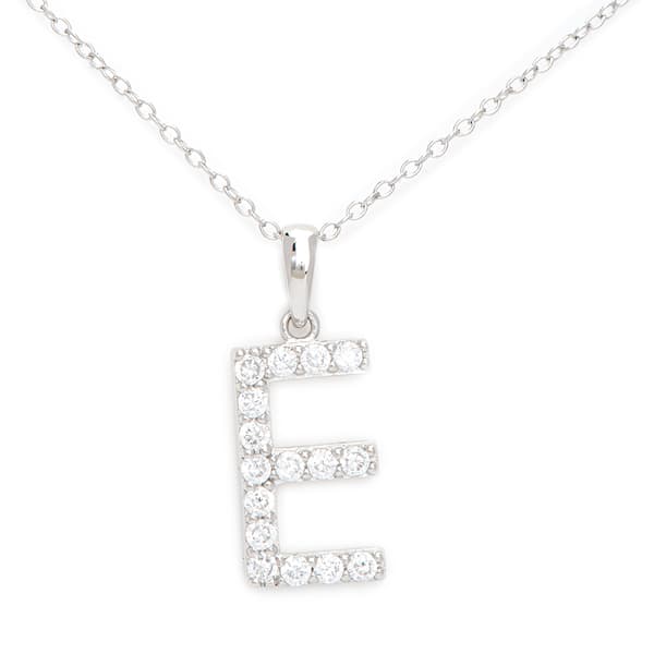 Gianni Argento Silver Initial Pendant Necklace - E - image 