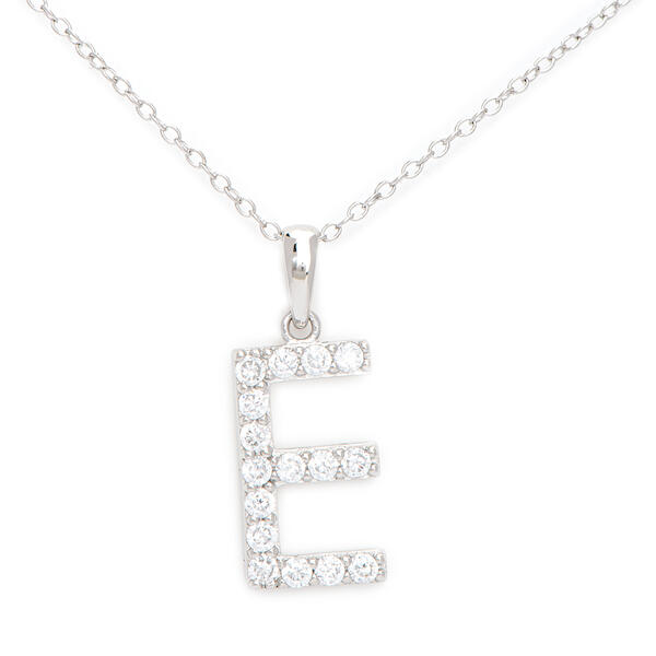 Gianni Argento Silver Initial Pendant Necklace - E - image 