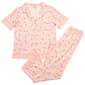 Womens Elizabeth & Nicole Short Sleeve Roses Capri Pajama Set - image 2