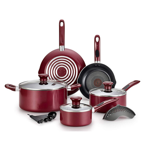 T-Fal&#40;R&#41; Wearever 14pc. Excite Cookware Set - Rio Red