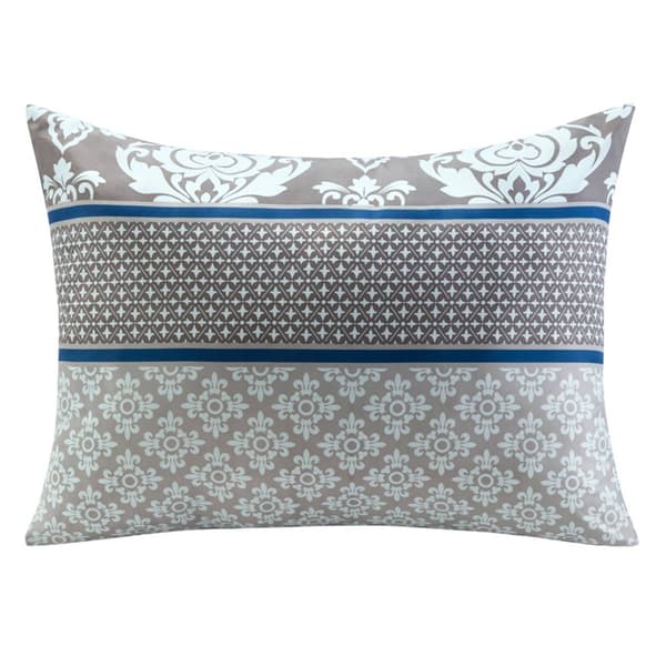 VCNY Home Beckham Blue Damask Queen Bed-in-a-Bag Comforter Set