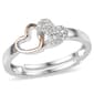 Nova Star(R) Two-Tone 1/10ctw. Lab Grown Diamond Twin Heart Ring - image 1