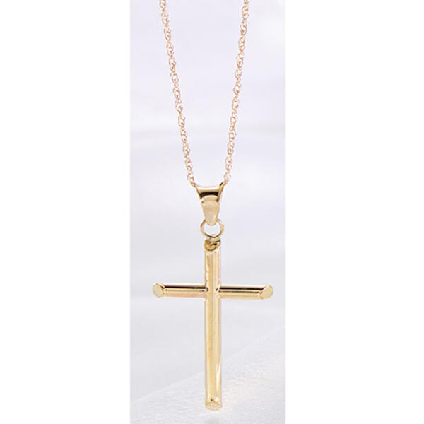 Gold Classics&#40;tm&#41; Gold 3D Hollow Cross Necklace - image 