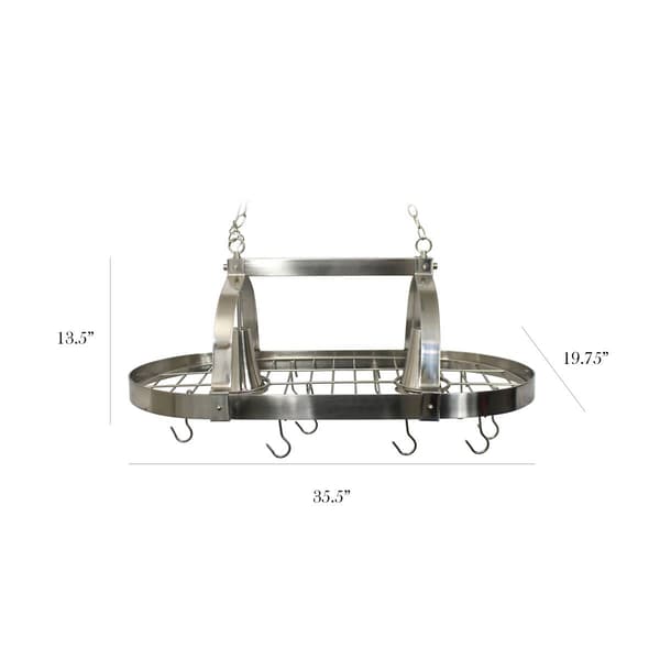 Elegant Designs 2 Bulb Kitchen Pot Rack w/Downlight