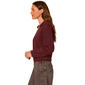 Petite Democracy Long Sleeve Crochet Scallop V-Neck Sweater - image 3