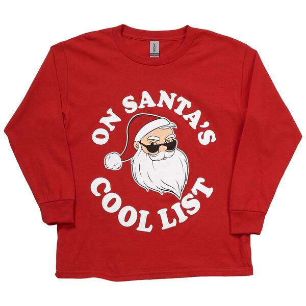 Boys &#40;8-20&#41; Cool List Christmas Long Sleeve Tee - image 