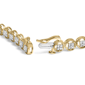 Haus of Brilliance 14kt. Gold Plated Diamond Circle Link Bracelet - image 2