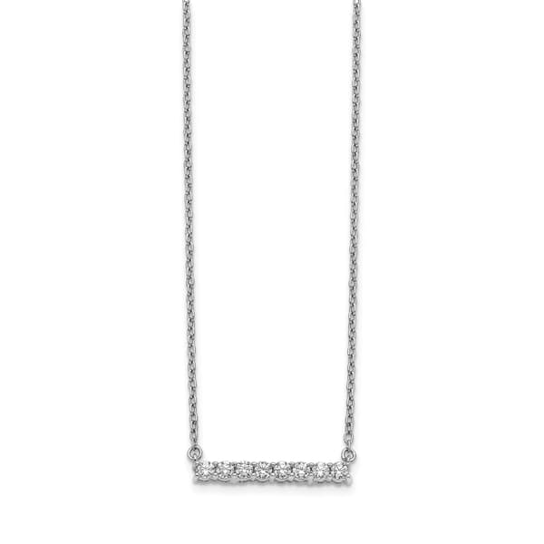 Diamond Classics&#40;tm&#41; 14kt. Diamond Bar Necklace - image 