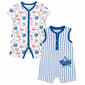 Baby Boy (3-12M) Little Me(R) 2Pk Baseball Print Rompers - image 1