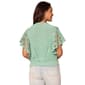 Womens Democracy Flutter Sleeve Eyelet Floral Lace Blouse - image 3