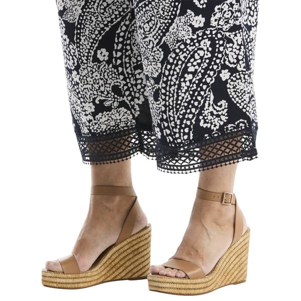 Plus Size Rafaella® Crochet Trim Paisley Wide Leg Pants