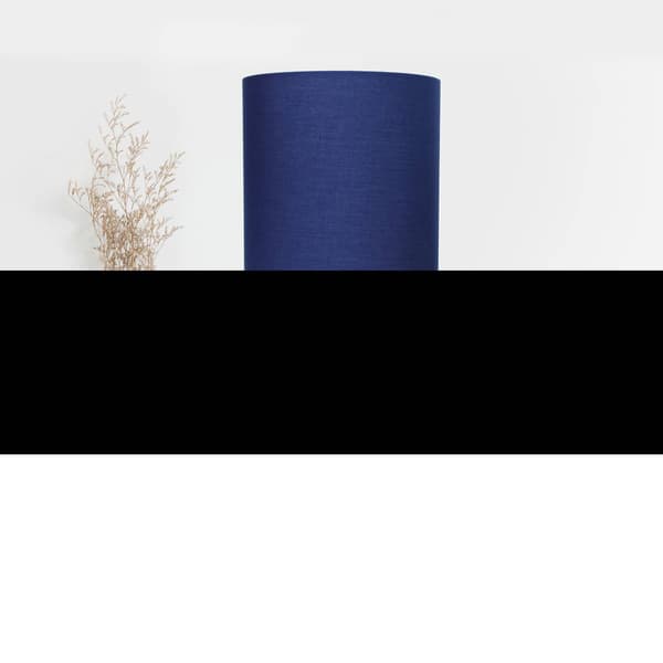 LimeLights Brush Steel Lamp w/Charging Outlet/Navy Shade-Set of 2