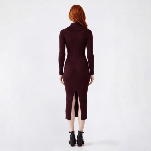 Juniors Madden Girl Long Sleeve Ribbed Marilyn Midi Dress