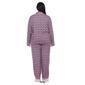 Plus Size White Mark Long Sleeve Heart Print Pajama Set - image 2