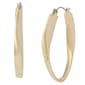 Steve Madden Gold Sculpted Oval Hoop Earrings - image 1