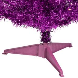 Northlight Seasonal 4ft. Pre-Lit Purple Tinsel Christmas Tree