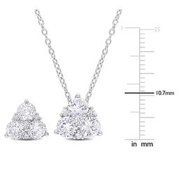 Gemstone Classics™ 3 1/2kt. Created White Sapphire Pendant Set